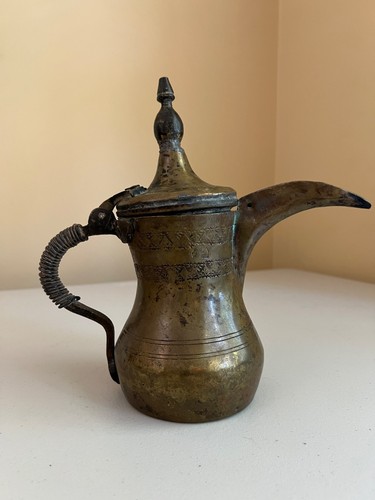 Vintage brass arabic dallah - vintage,