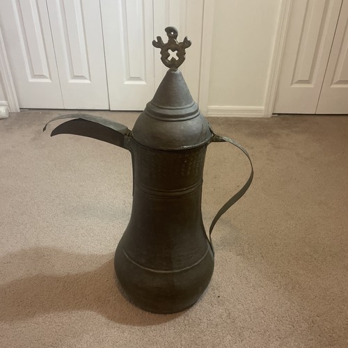 Large antique dallah coffee - dallah,